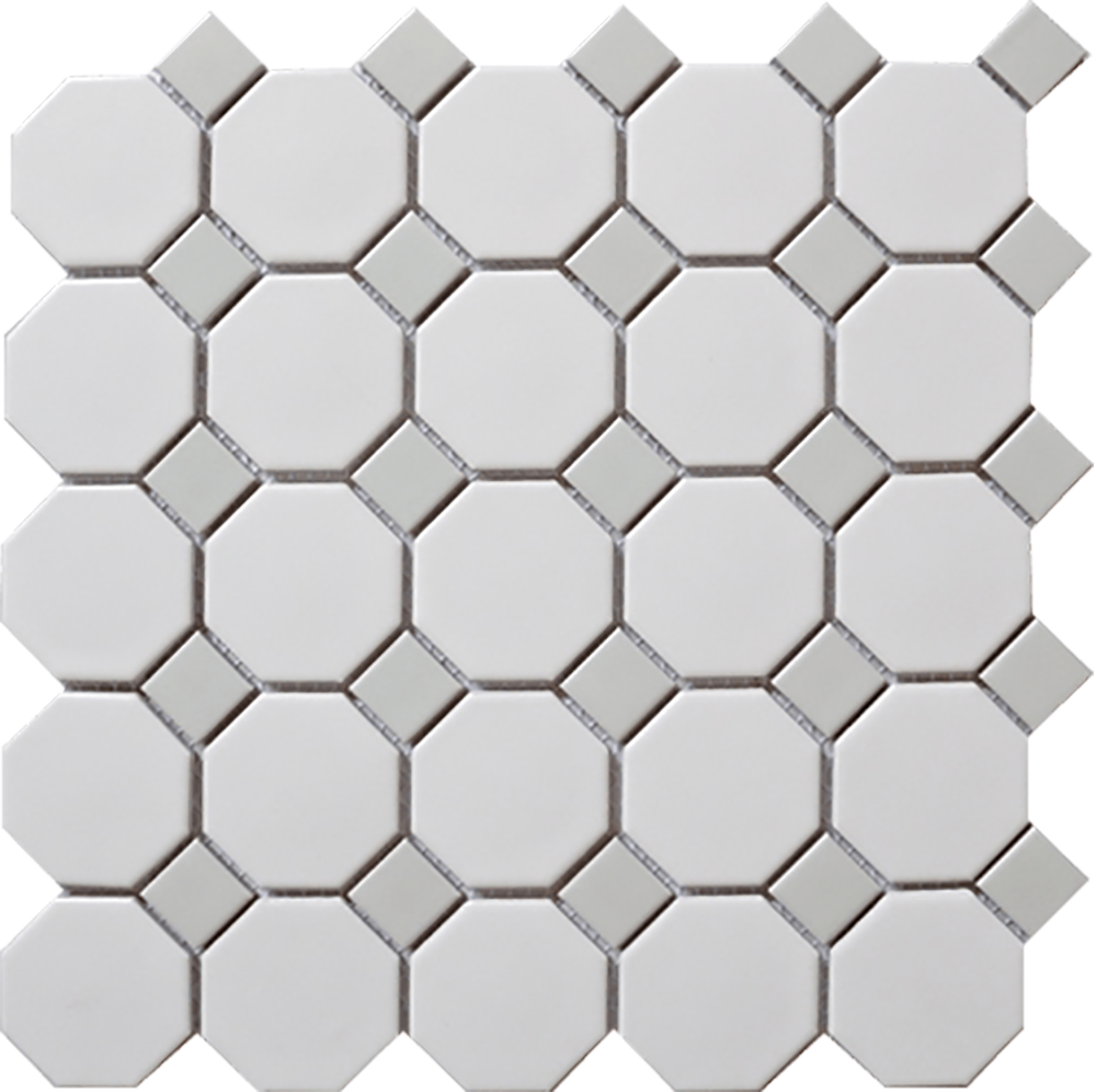 Mosaic Grey Dot Hexagon Mosaic