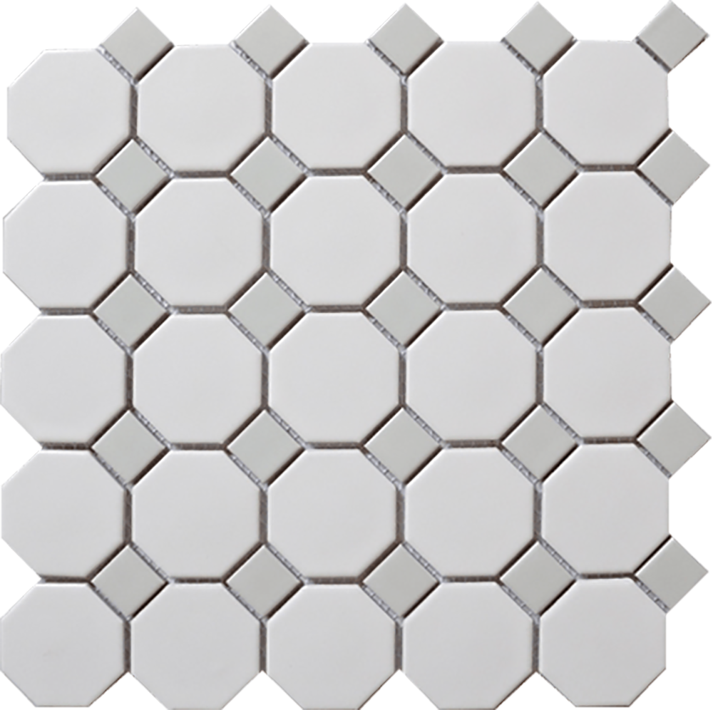 Mosaic Grey Dot Hexagon Mosaic