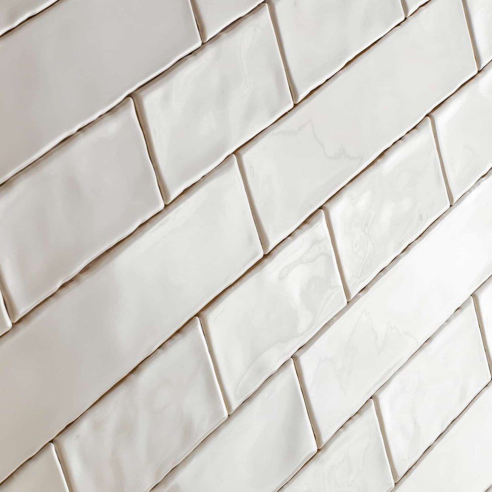 Ripple white ceramic wall tile