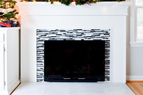 Modern Mosaic Fireplace