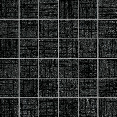 Electric Linen 2x2 mosaic tile in color Black ECWELE310565