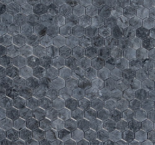Smoky Grey Honed Hexagon mosaic