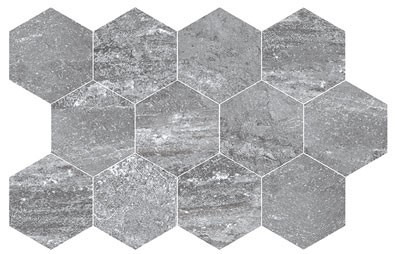 Topography Grey Hexagon 4x4.5 ECWTOP305319