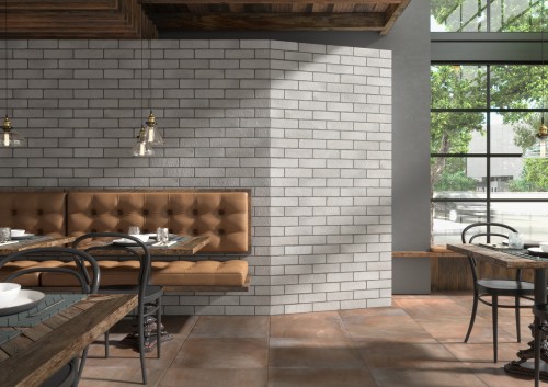 Tuscan Brick in white for restaurant wall