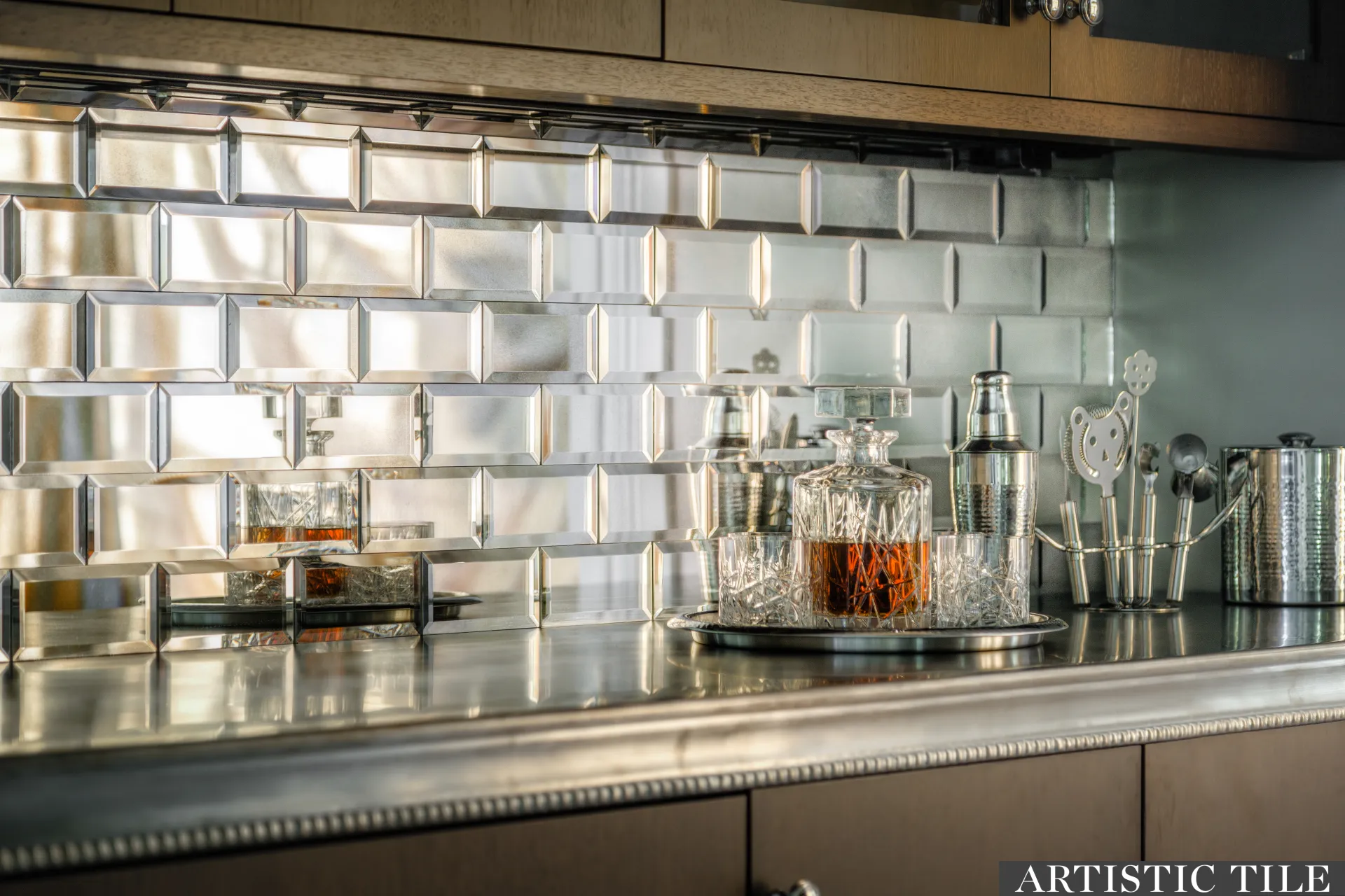 Artistic Tile Mirror Butler Bar