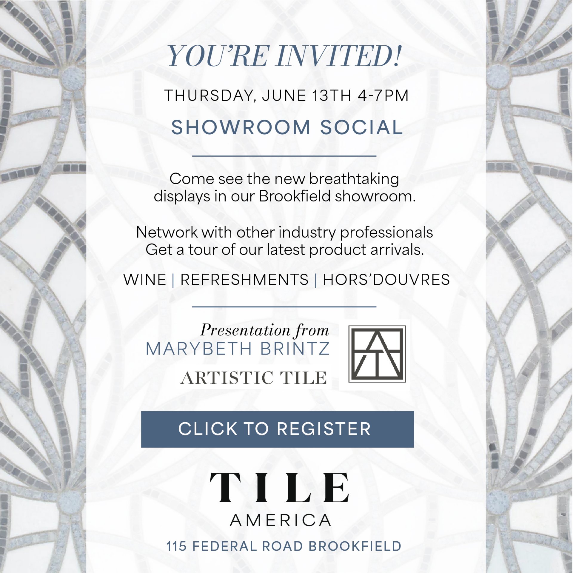 You are invited!  Brookfield Showroom Social