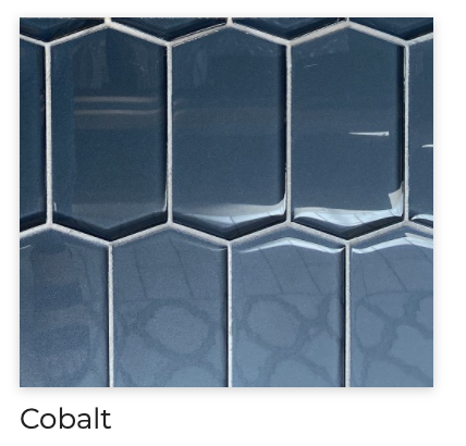 Shimmer elongated hex in cobalt