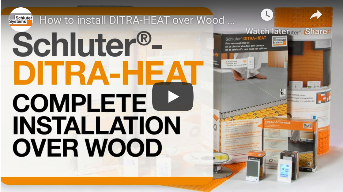 Schluter Ditra Heat over wood video thumbnail