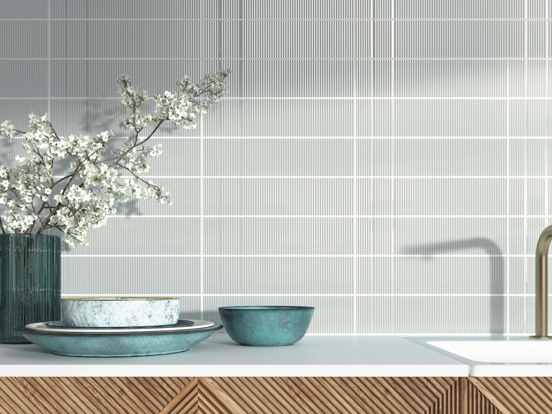 Adex Horizon Mist Matte Backsplash