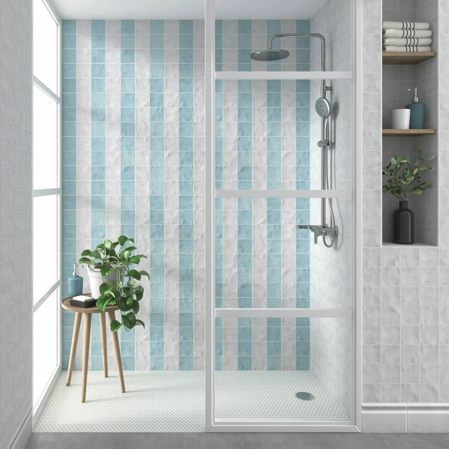 Adex Levante Aire and Poniente Matte Shower Wall