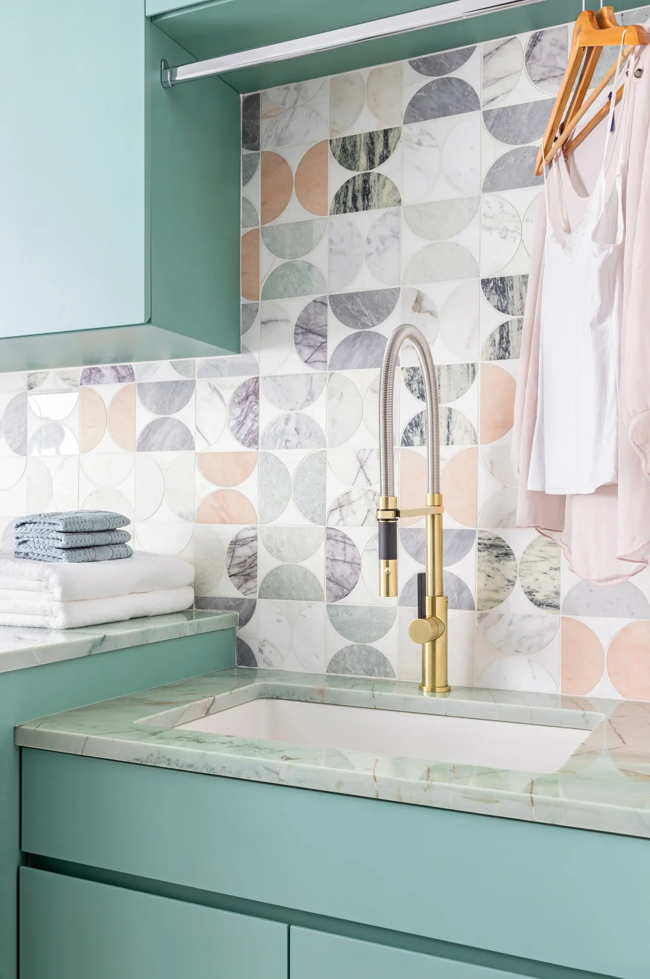 Artistic Tile Moon Cosmati Light Waterjet Mosaic Backsplash
