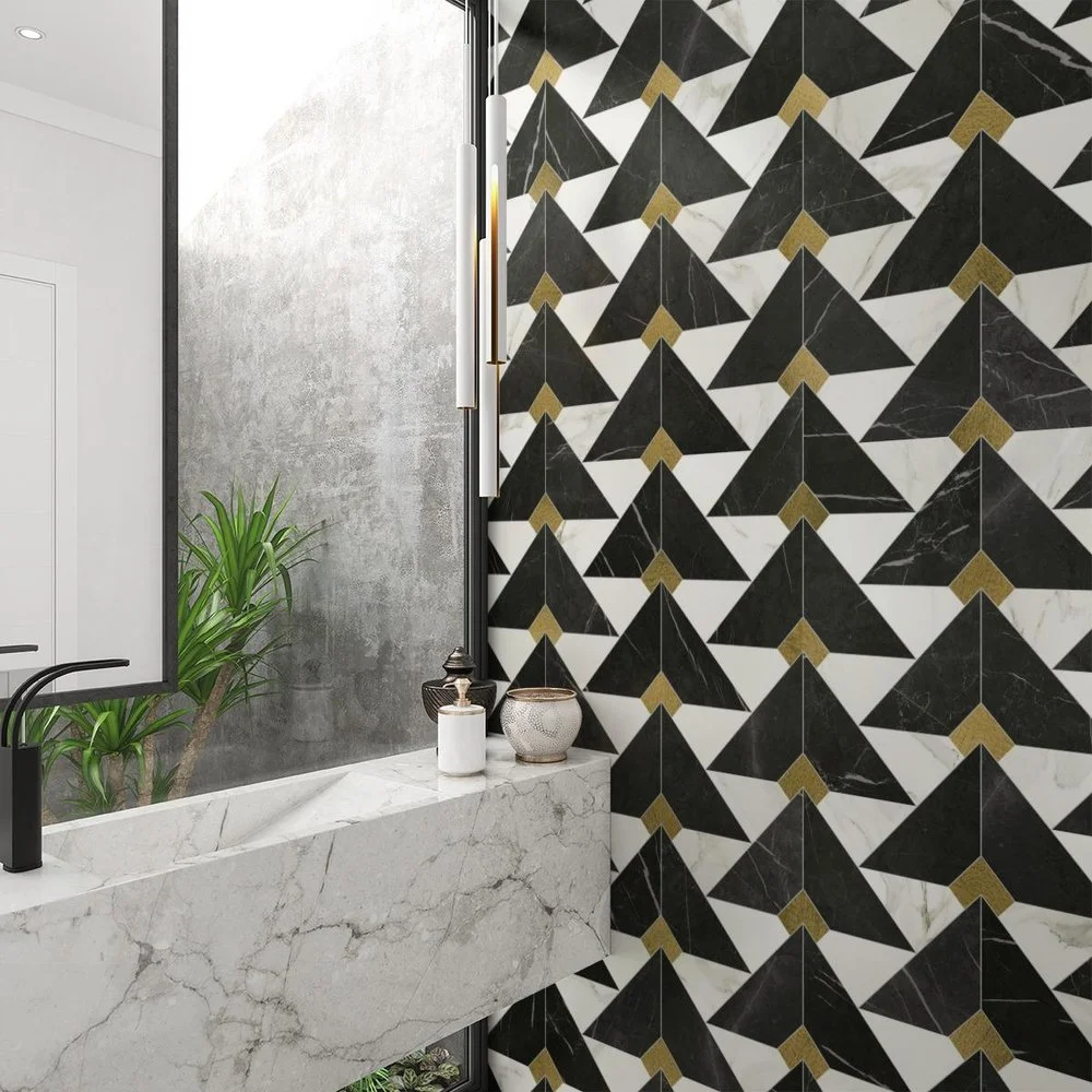 Audrey Lane A Little Grace Calacatta and Marquina Matte with Urban Gold