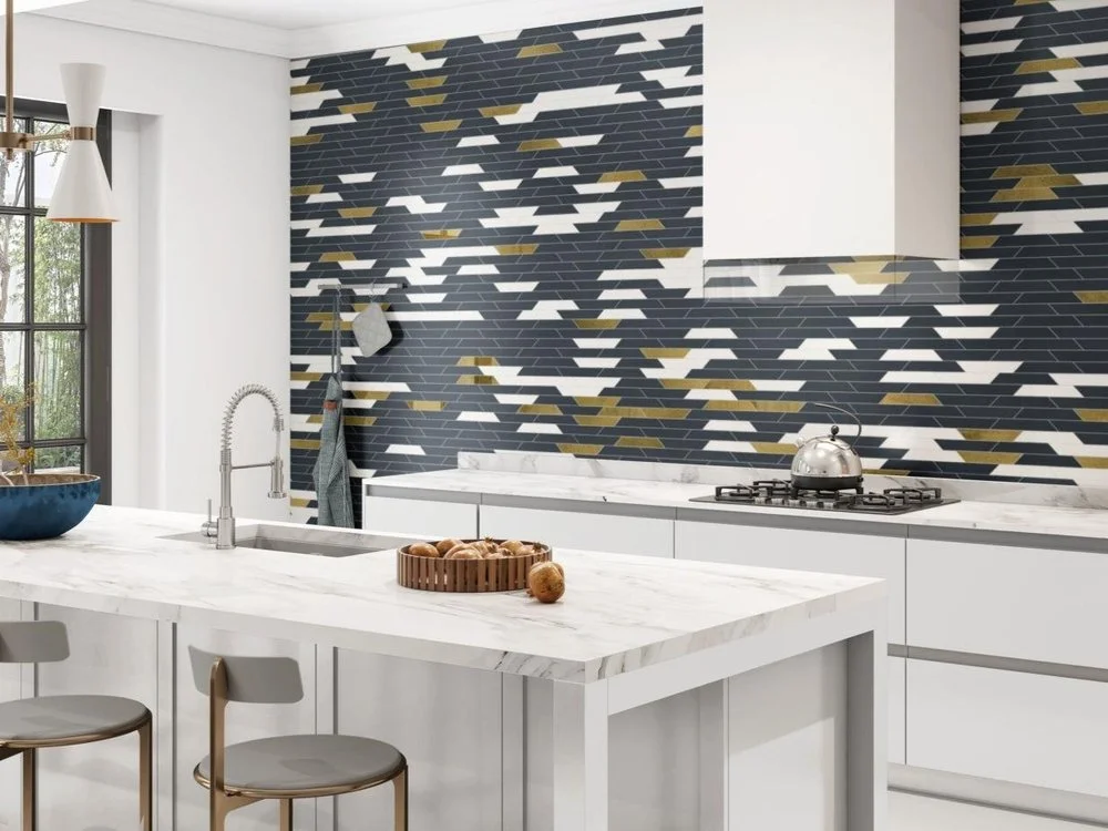Audrey Lane Bars Pure White and Graphite Matte with Urban Gold