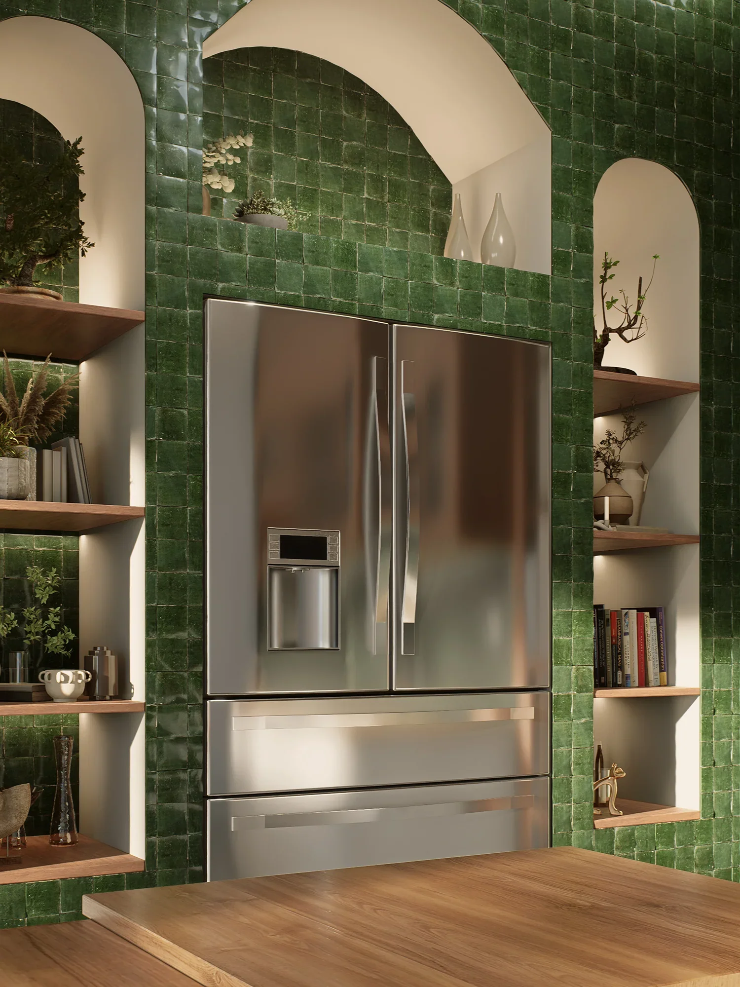 Lili Tile Olive Green 6x6