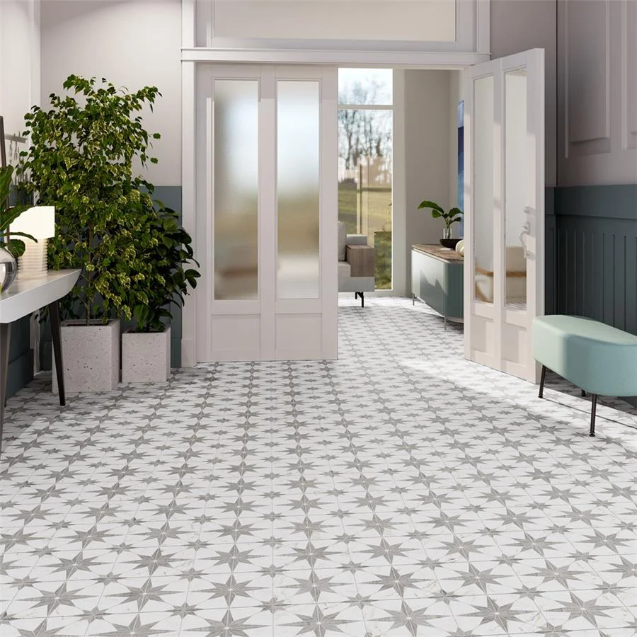 SomerTile Llama Stella Loire Silver Smoke Hallway Floor