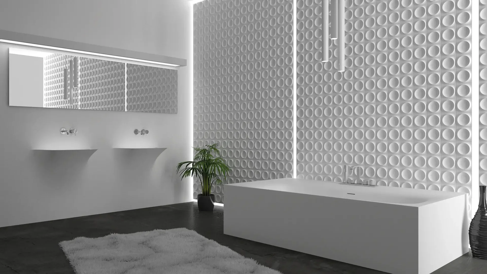 WOW Moon Ice White Bathroom Wall